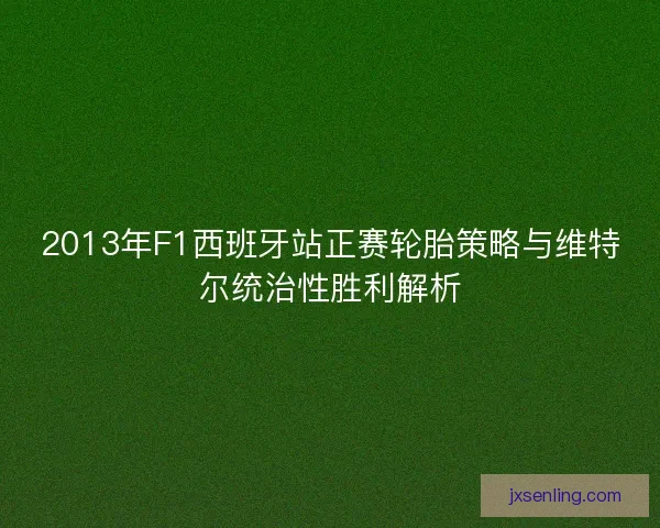 2013年F1西班牙站正赛轮胎策略与维特尔统治性胜利解析 2013年F1西班牙站正赛轮胎策略与维特尔统治性胜利解析